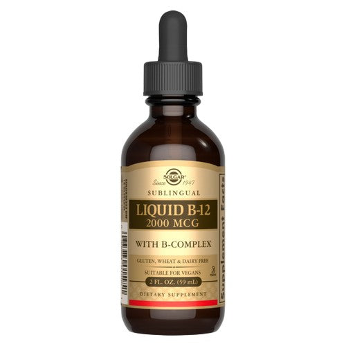 Solgar, Sublingual Liquid B-12 2000 mcg with B-Complex, 2 oz