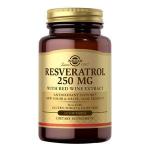Solgar, Resveratrol with Red Wine Extract, 250 Mg, 30 softgels