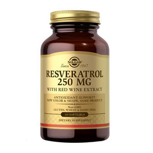 Solgar, Resveratrol with Red Wine Extract, 250 Mg, 60 softgels