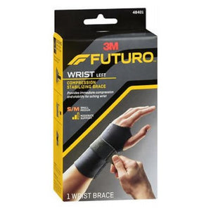 Futuro, Wrist Compression Stabilizing Brace Left Moderate Small Medium, 1 Each