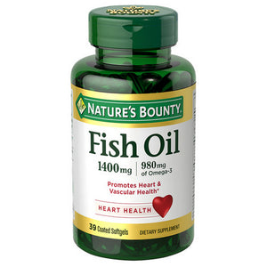 Nature's Bounty, Omega-3 Fish Oil, 1400 Mg, 39 Softgels