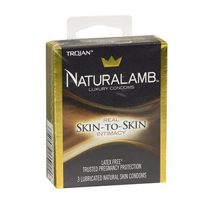 Trojan, Naturalamb Lubricated Natural Skin Condoms, 3 Count