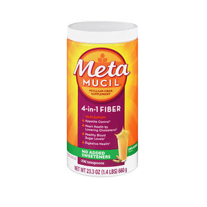 Metamucil, 4 In 1 Fiber Powder No Added Sweeteners Unflavored, 23.3 Oz