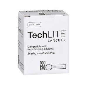 ArkRay, Techlite Lancets 28 Gauge, 28G, 100 Count