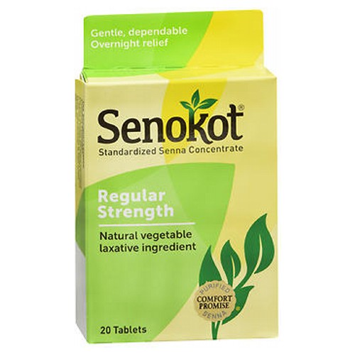 Senokot, Laxative Tablets Regular Strength, 20 tabs
