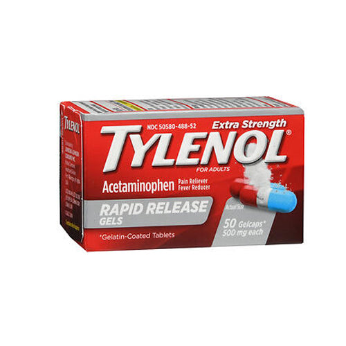 Tylenol, Extra Strength Rapid Release, 500 Mg, 50 Gelcaps
