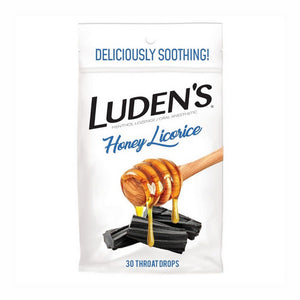 Ludens, Throat Drops Honey Licorice, 30 Count