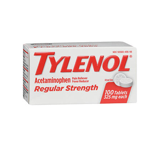 Tylenol, Regular Strength Acetaminophen Tablets, 325 Mg, 100 Tabs