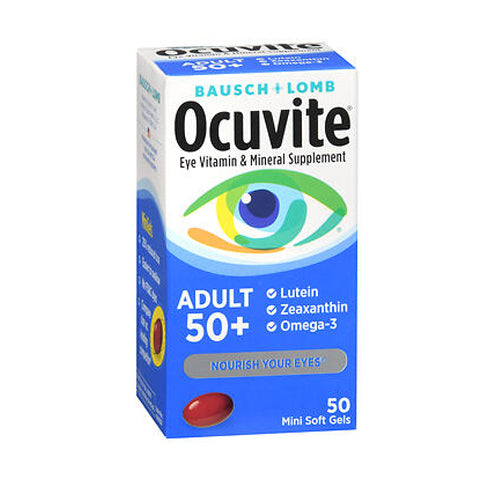 Bausch + Lomb, Ocuvite Adult 50+ Mini Soft Gels, 50 Caps