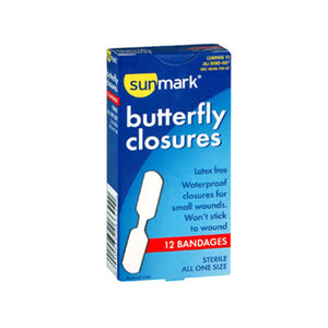 Sunmark, Sunmark Butterfly Closures, 12 Count