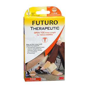 Futuro, Therapeutic Open Toe Knee Length Stockings Beige For Men Women Extra Large, 1 Pair