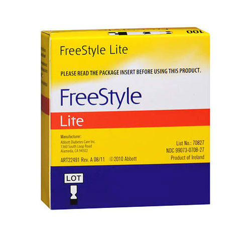 Freestyle, Lite Blood Glucose Test Strips, 100 Count