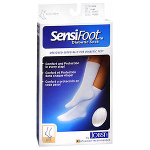 Jobst, Sensifoot Diabetic Sock Crew Style White Large, 1 Pair