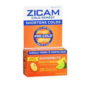 Zicam, Cold Remedy Rapidmelts Lemon Lime, 25 Count