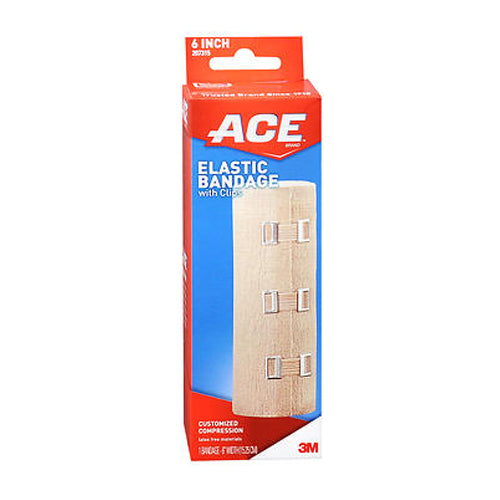 Ace, Elastic Bandage With Clips 6 Inch, 1 Each