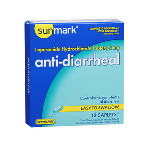 Sunmark, Anti Diarrheal, 2 Mg, 12 Caplets