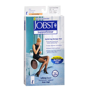 Jobst, Supportwear Ultra Sheer Knee High Stockings Silky Beige Medium, 1 Pair