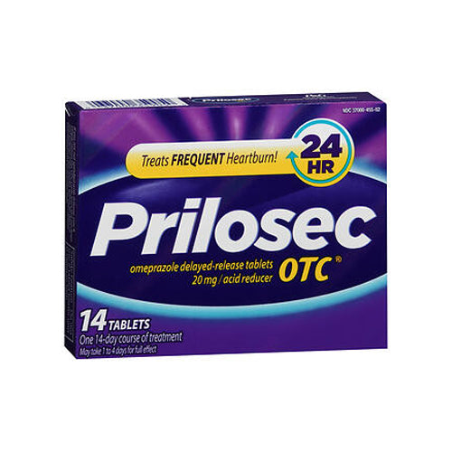 Prilosec Otc, Omeprazole Acid Reducer Tablets, 20 mg, 14 tabs