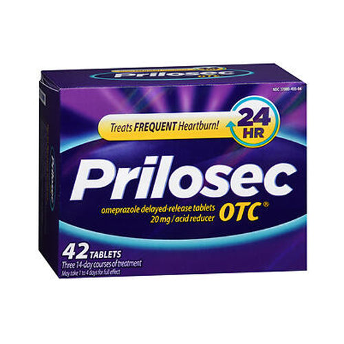 Prilosec Otc, Omeprazole Acid Reducer Tablets, 20 mg, 42 tabs