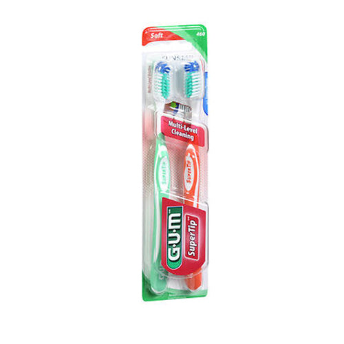 Gum, Super Tip Toothbrushes Regular Soft, 2 each
