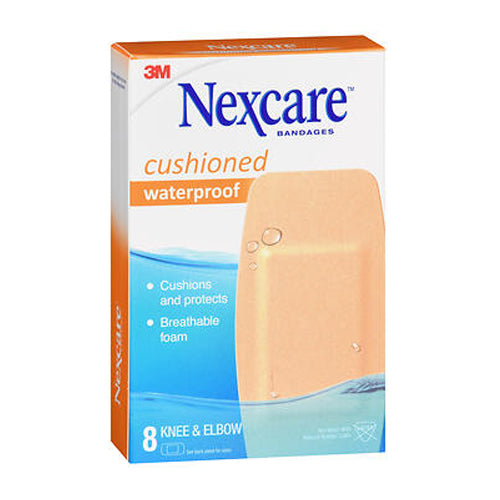 Nexcare, Cushioned Bandages Waterproof Knee And Elbow 2 X 4 Inch, 8 each
