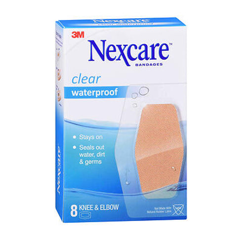 Nexcare, Bandages Waterproof Knee & Elbow 2.38 X 3.5 Inch Clear, 8 Each