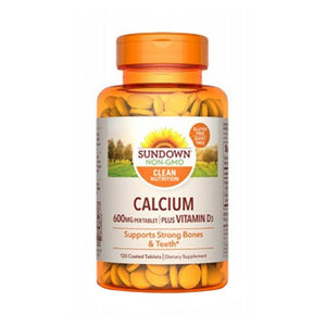 Sundown Naturals, Calcium Plus Vitamin D3, 600 Mg, 120 tabs