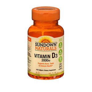 Sundown Naturals, Vitamin D3, 2000 IU, 150 Count