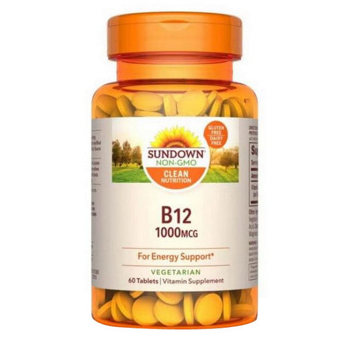Sundown Naturals, Sundown Naturals B-12, 1000 mcg, 60 tabs