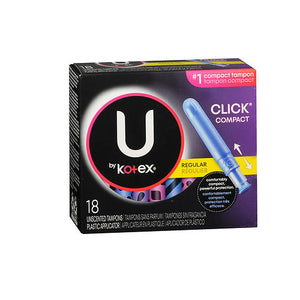 U By Kotex, Regular Compact Tampons Unscented, 18 Count