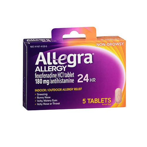 Allegra, Adult 24 Hour Allergy Relief, 5 tabs