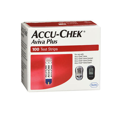 Accu-Chek, Aviva Plus Blood Glucose Test Strips, 100 Count