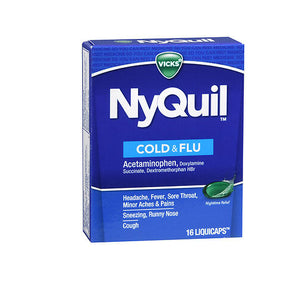 Vicks, Nyquil Cold And Flu Liquicaps, 16 Count