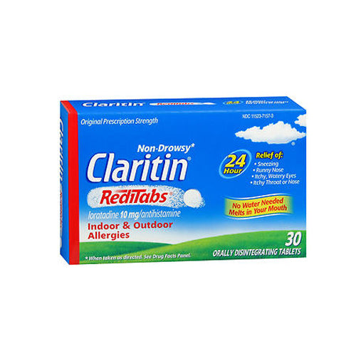 Claritin, Loratadine Antihistamine 24 Hour Allergy Reditabs, 10 Mg, 30 Tabs