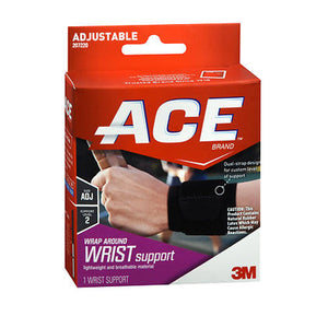 Ace, Wrap Around Wrist Support Black, 1 Each