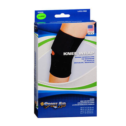 Sport Aid, Knee Wrap X-Large Black, 1 Each