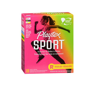 Playtex, Sport Plastic Applicator Tampons Regular, 18 Count