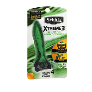 Schick, Xtreme3 Sensitive Disposable Razors, 4 each
