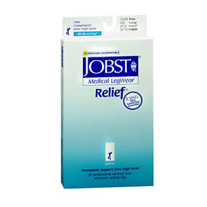 Jobst, Relief Women'S Firm Support Open-Toe Knee Highs Beige Extra Large, 1 Each