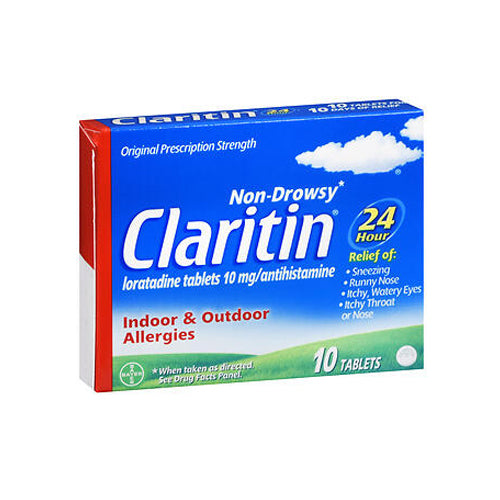 Claritin, Allergy Relief 24 Hour Non-Drowsy Loratadine, 10 mg, 10 tabs