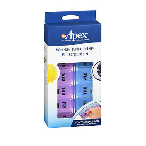 Apex-Carex, Weekly Twice A Day Pill Organizer, 1 each