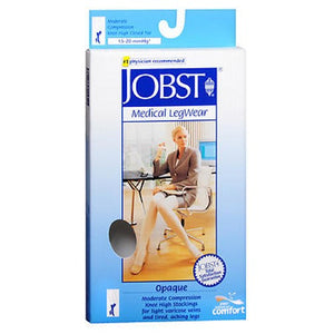 Jobst, Opaque Compression Stockings 15-20 Closed Toe Knee Highs Silky Beige Small, 1 Each