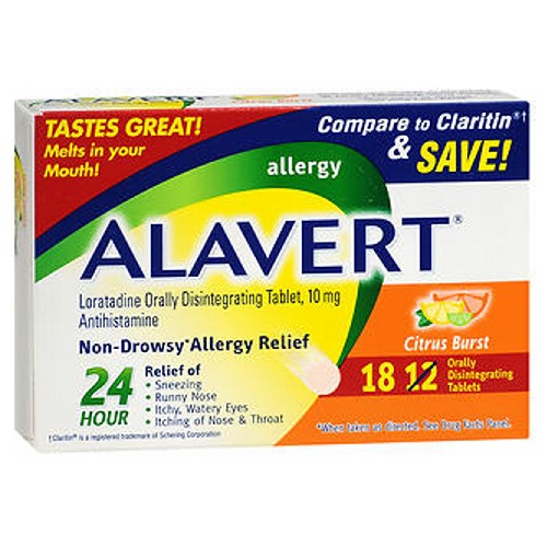 Alavert, 24 Hour Orally Disintegrating Tablets Citrus Burst, 18 Count