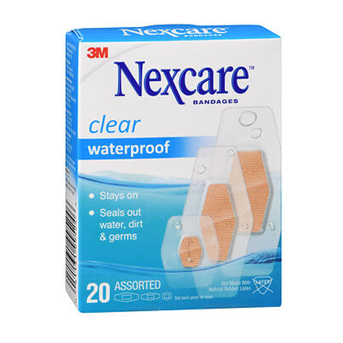 Nexcare, Bandages Waterproof Assorted Clear, 20 Count