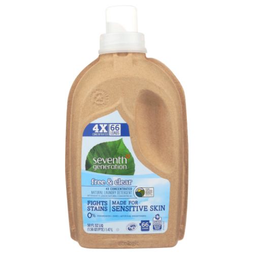 Seventh Generation, Free And Clear Liquid Laundry Detergent, 50 Oz