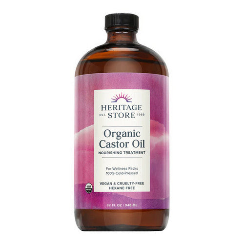 Heritage Store, Organic Castor Oil, 32 Oz