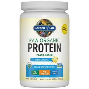 Garden of Life, Raw Organic Protein Powder Vanilla, 660 Grams
