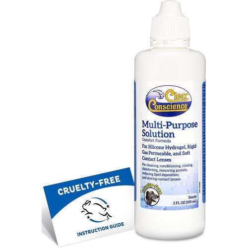 Clear Conscience, Multi-Purpose Solution For Contact Lenses Liquid, 3.4 Oz