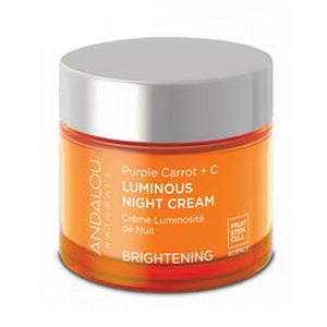 Andalou Naturals, Luminous Night Cream Purple Carrot Plus C Brightening, 1.7 Oz