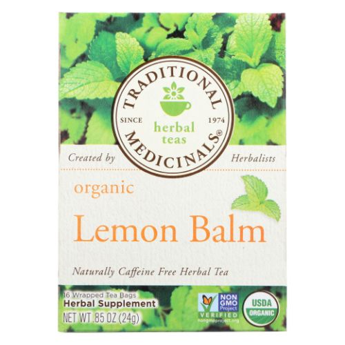Traditional Medicinals, Organic Lemon Balm Herbal Tea, 16 Bags